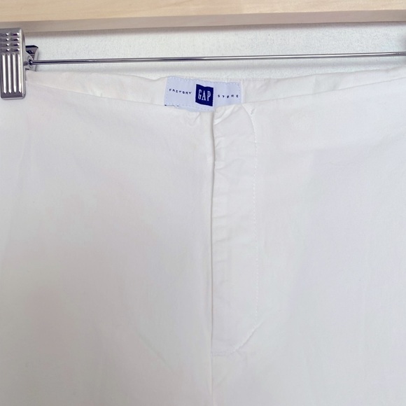 Y2K VINTAGE 2002 GAP FACTORY STORE STRETCH WHITE COTTON PANTS - Picture 2 of 6